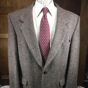 Harris Tweed Sport coat ~46 untagged multi color brown